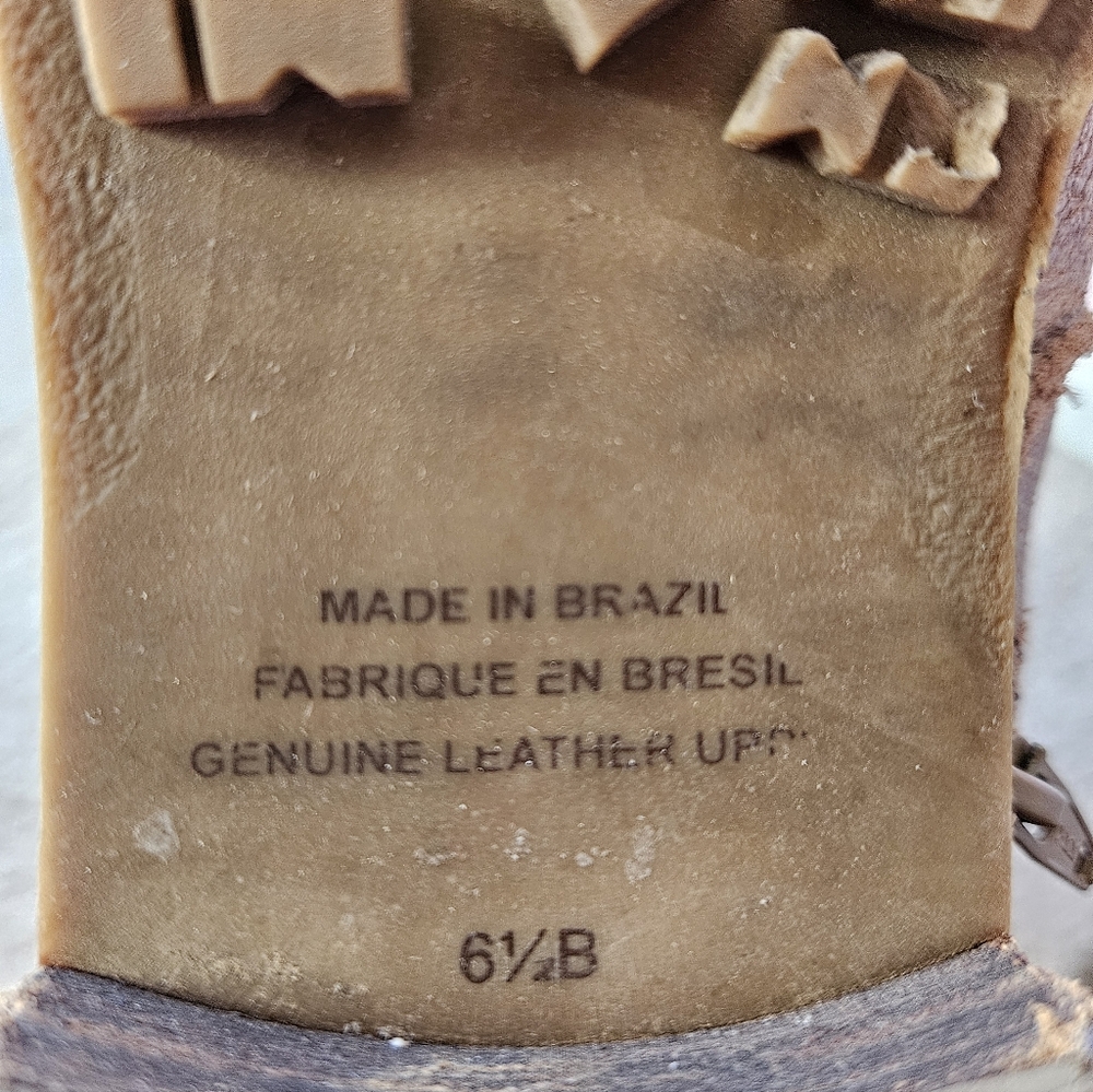 Shuler And Sons Crackle Disressed Boot Size 6 1/2. - Picture 2 of 5